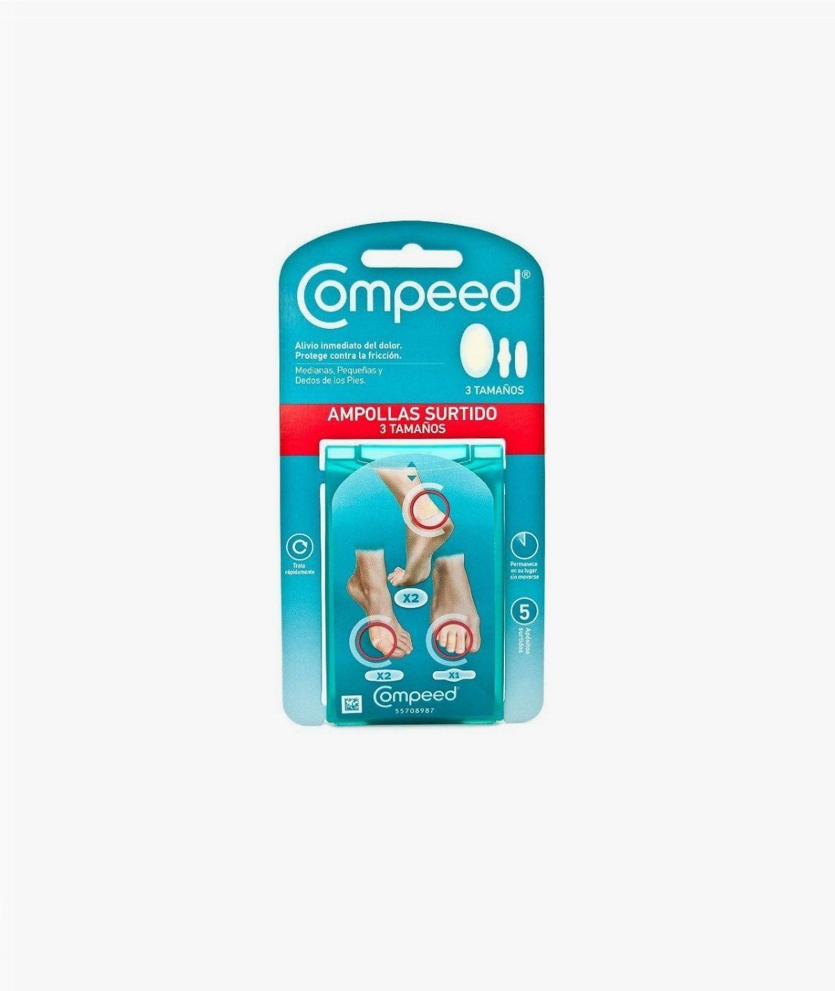 COMPEED AMPOLLAS HIDROCOLOIDE SURTIDO 5 UNIDADES