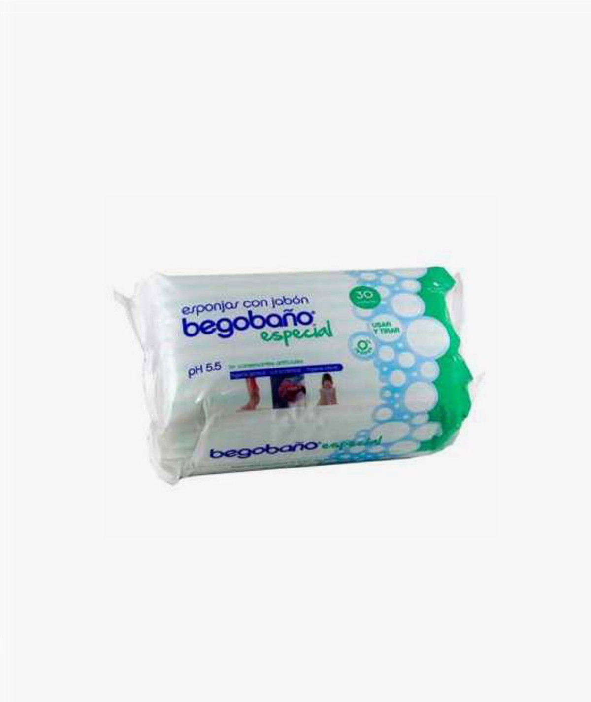 BEGOBANO ESPONJA ENJABONADA DESECHABLE 30 ESPONJAS