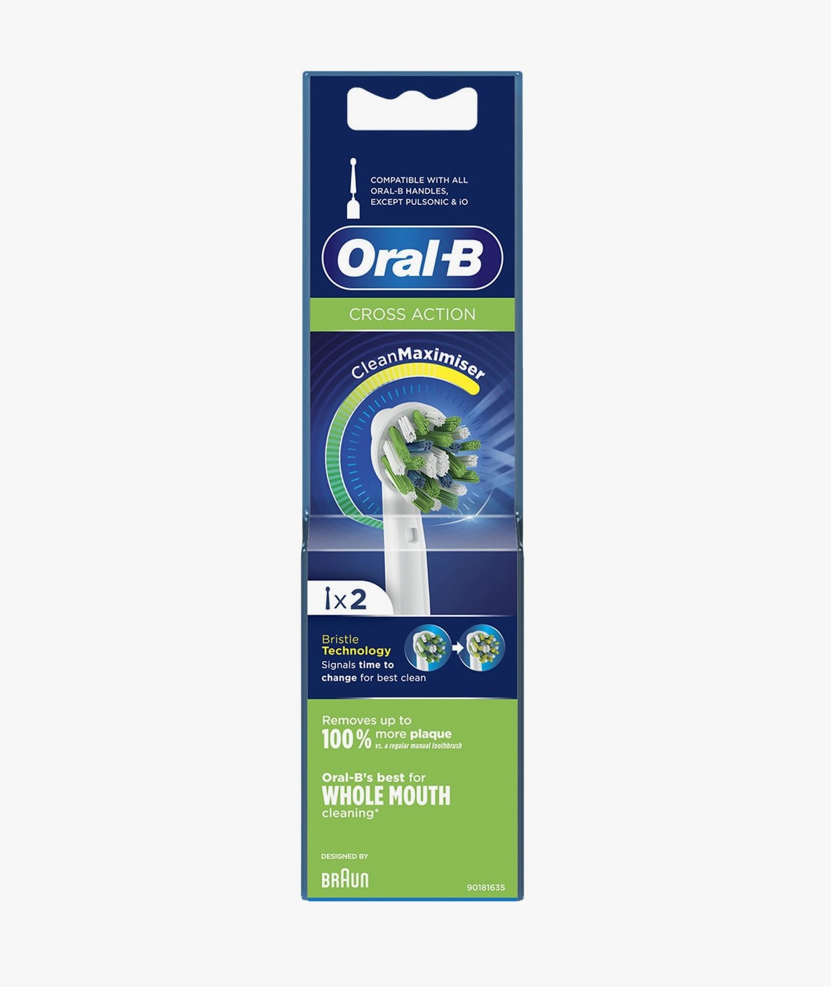 ORAL-B CROSS ACTION CEPILLO DENTAL ELECTRICO RECAMBIO 2 UNIDADES