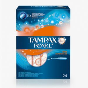 TAMPAX PEARL TAMPON SUPER PLUS 100%ALGODON 24 UNIDADES