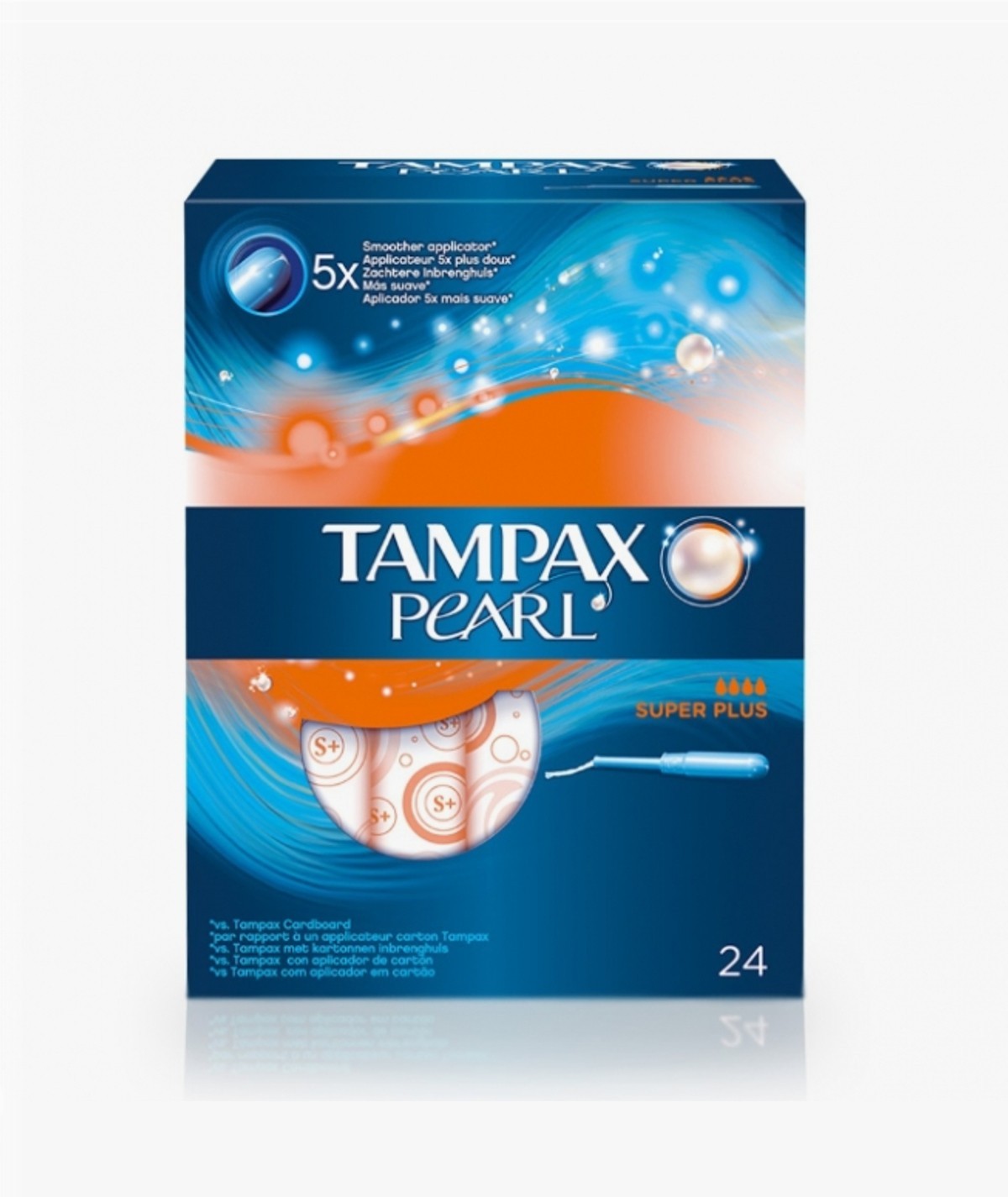 TAMPAX PEARL TAMPON SUPER PLUS 100%ALGODON 24 UNIDADES