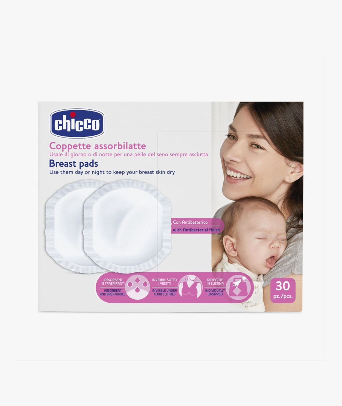CHICCO DISCOS ABSORBENTES LACTANCIA 30 UNIDADES
