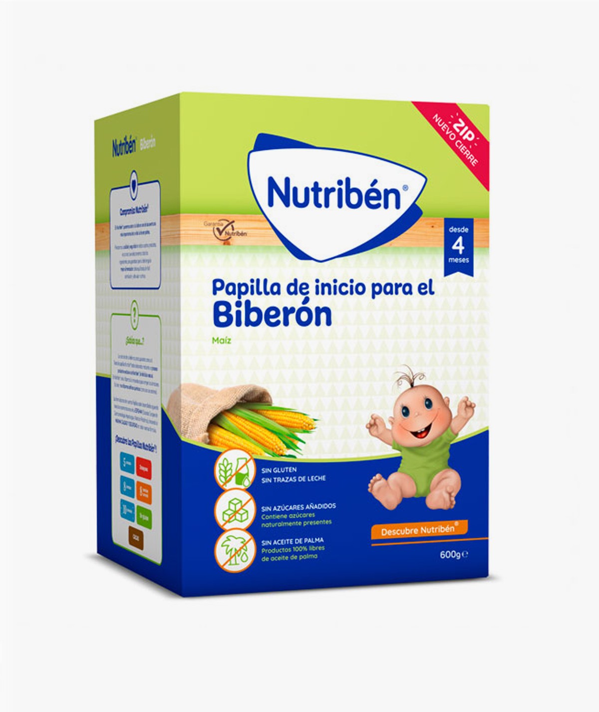 NUTRIBEN INICIO BIBERON PAPILLA SIN GLUTEN 1 ENVASE 600 G