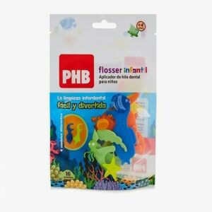 PHB FLOSSER INFANTIL HILO DENTAL CON APLICADOR 16 UNIDADES