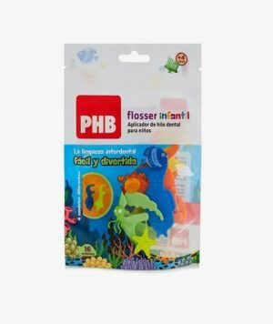 PHB FLOSSER INFANTIL HILO DENTAL CON APLICADOR 16 UNIDADES