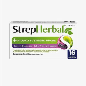 STREPHERBAL 16 PASTILLAS PARA CHUPAR SABOR SAUCO Y EQUINACEA