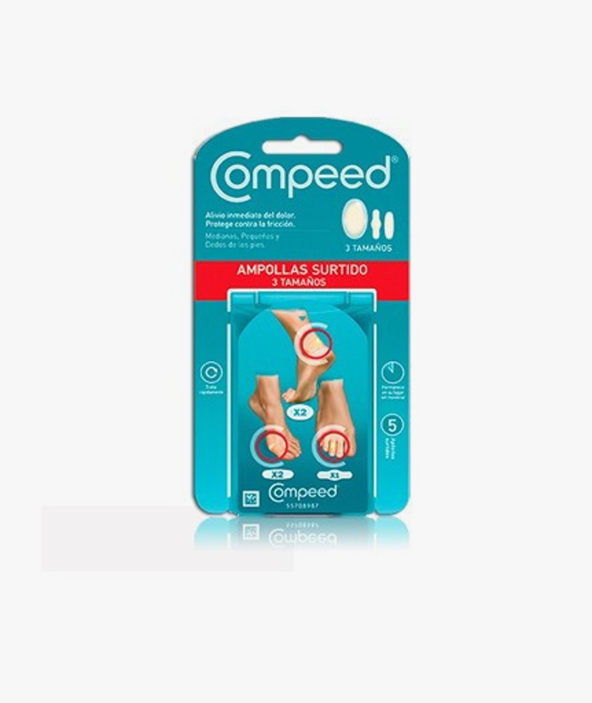 COMPEED AMPOLLAS HIDROCOLOIDE PACK MIXTO 5 UNIDADES