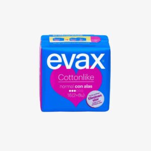 EVAX COTTON LIKE COMPRESAS HIGIENICAS FEMENINAS NORMAL CON ALAS 16 UNIDADE