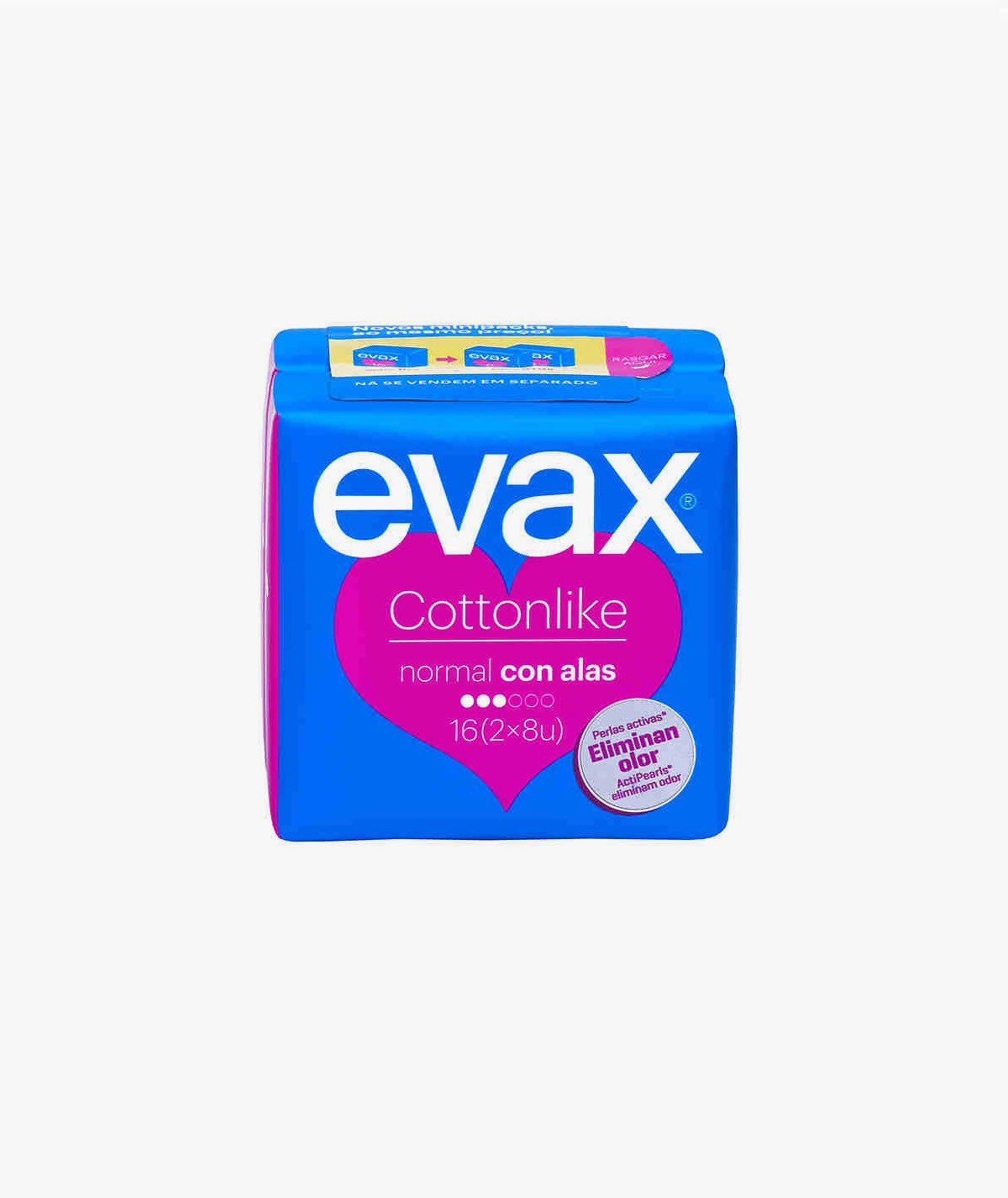 EVAX COTTON LIKE COMPRESAS HIGIENICAS FEMENINAS NORMAL CON ALAS 16 UNIDADE