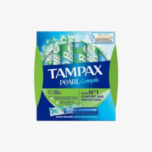 TAMPAX COMPAK PEARL TAMPON 100%ALGODON 16 UNIDADES SUPER