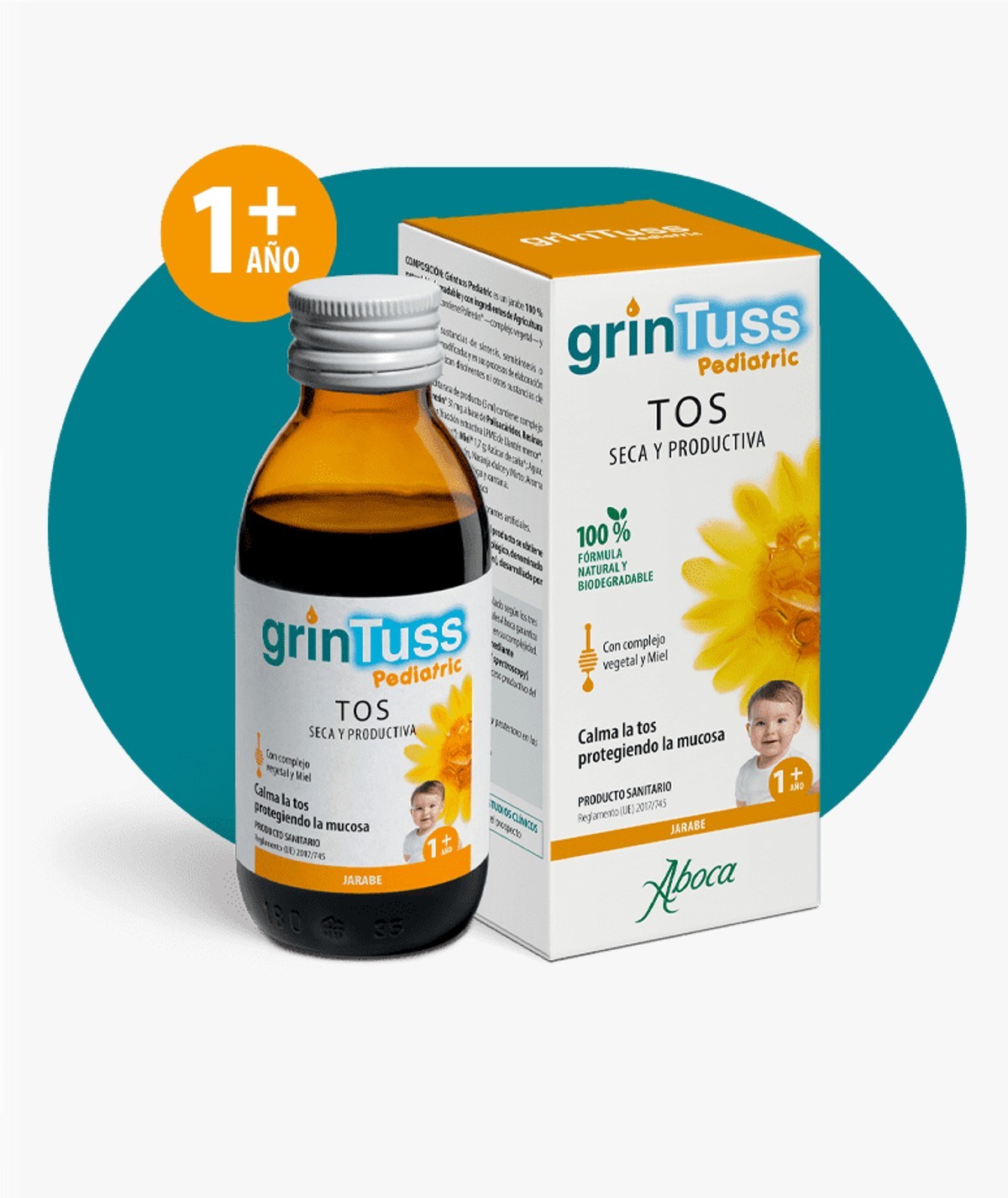GRINTUSS JARABE CON POLIRESIN PEDIATRIC 1 FRASCO 180 ML