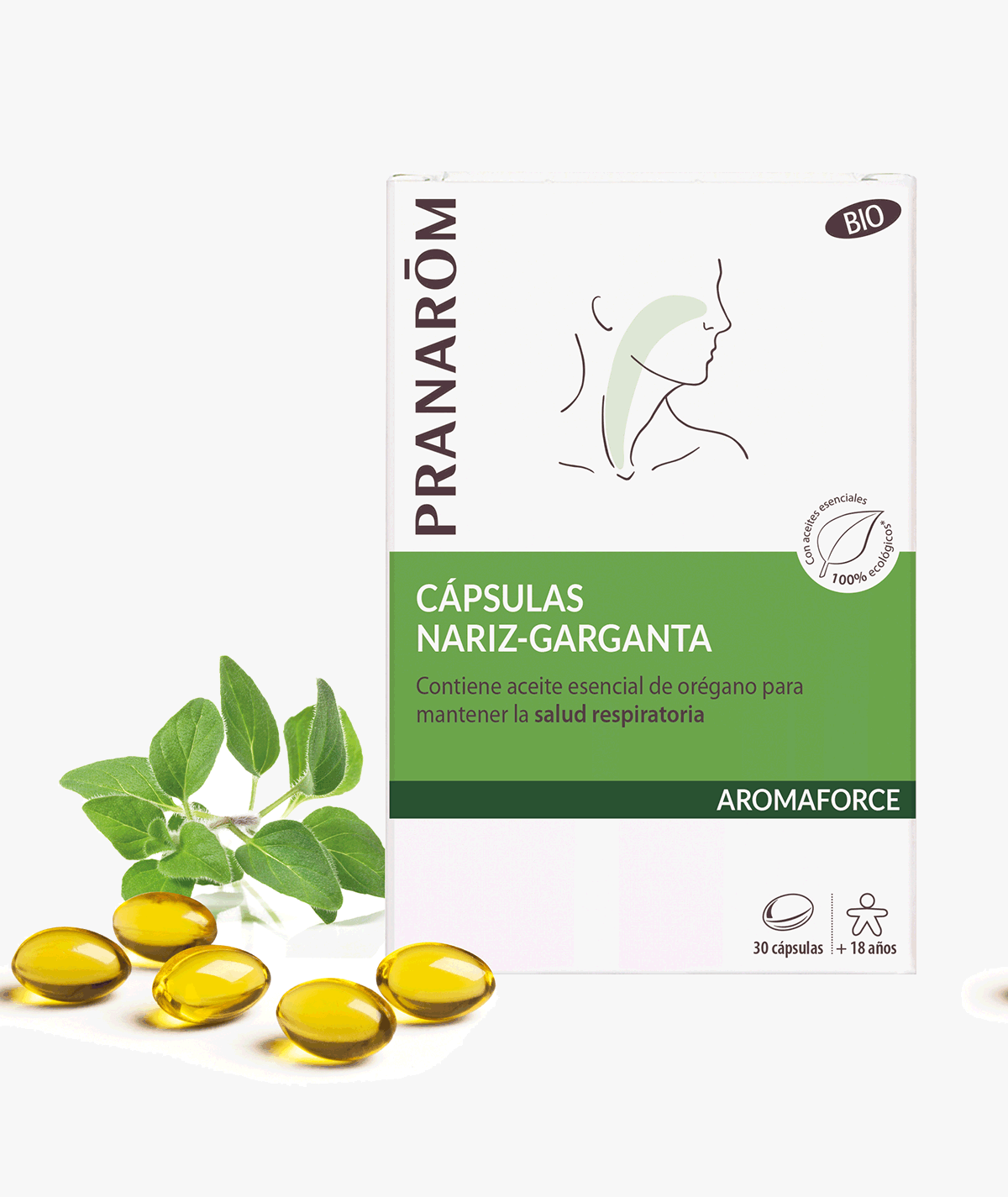 PRANAROM AROMAFORCE CAPSULAS NARIZ GARGANTA 30 CAPSULAS