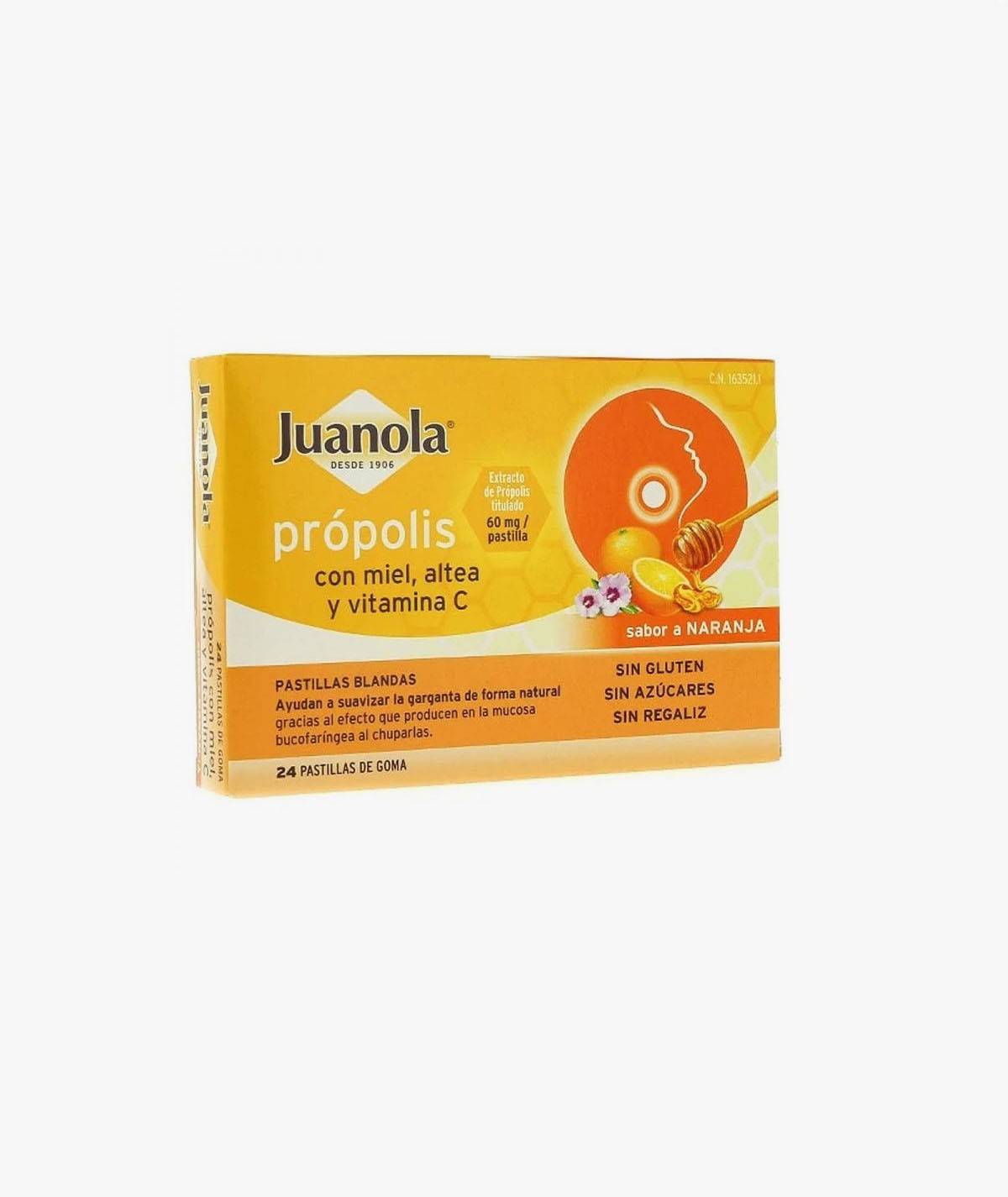 JUANOLA PROPOLIS MIEL ALTEA Y VITAMINA C 24 PASTILLAS SABOR