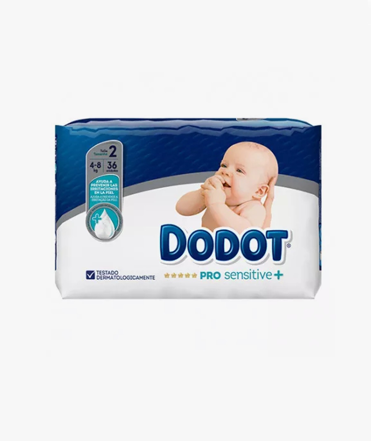 PAÑAL INFANTIL DODOT PRO SENSITIVE TALLA 2 4-8 KG 36 UNIDAD