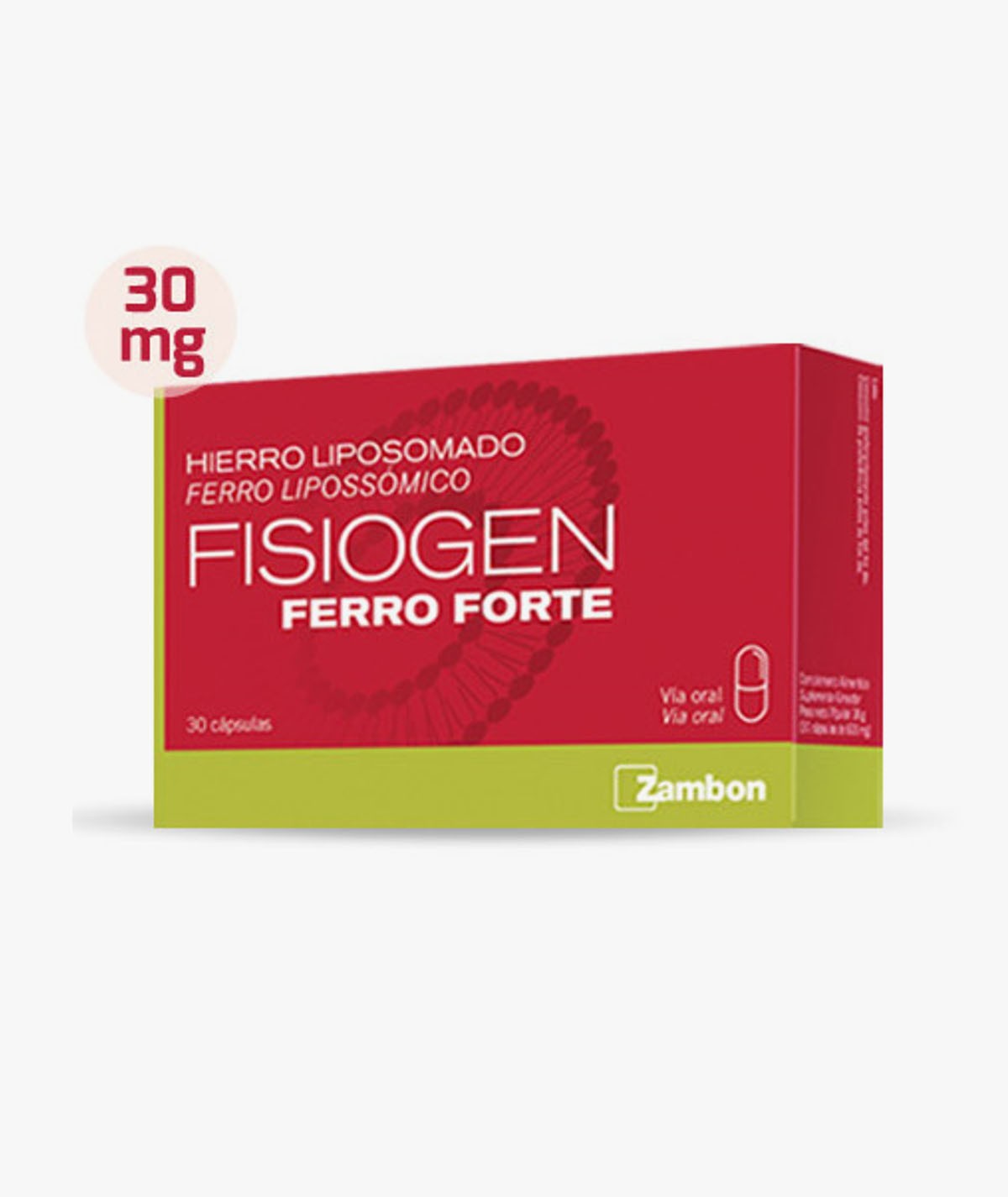 FISIOGEN FERRO FORTE 30 CAPSULAS