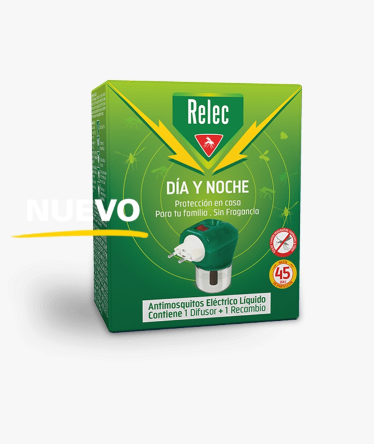 RELEC DIA Y NOCHE ANTIMOSQUITOS ELECTRICO LIQUIDO ON OFF 1 DISPOSITIVO