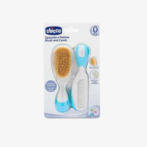 CHICCO CEPILLO Y PEINE INFANTIL PELO NATURAL AZUL