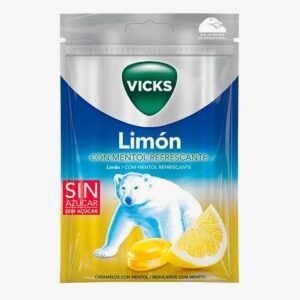 VICKS LIMON CARAMELO DURO CON MENTOL 1 BOLSA 72 G