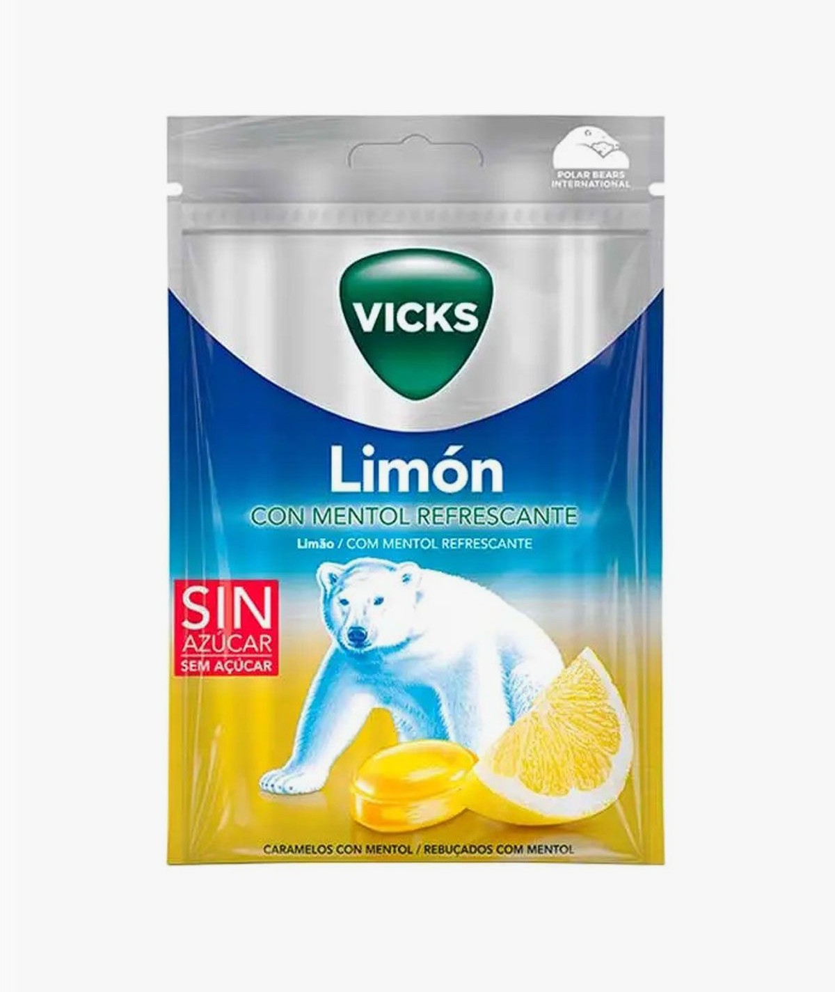 VICKS LIMON CARAMELO DURO CON MENTOL 1 BOLSA 72 G