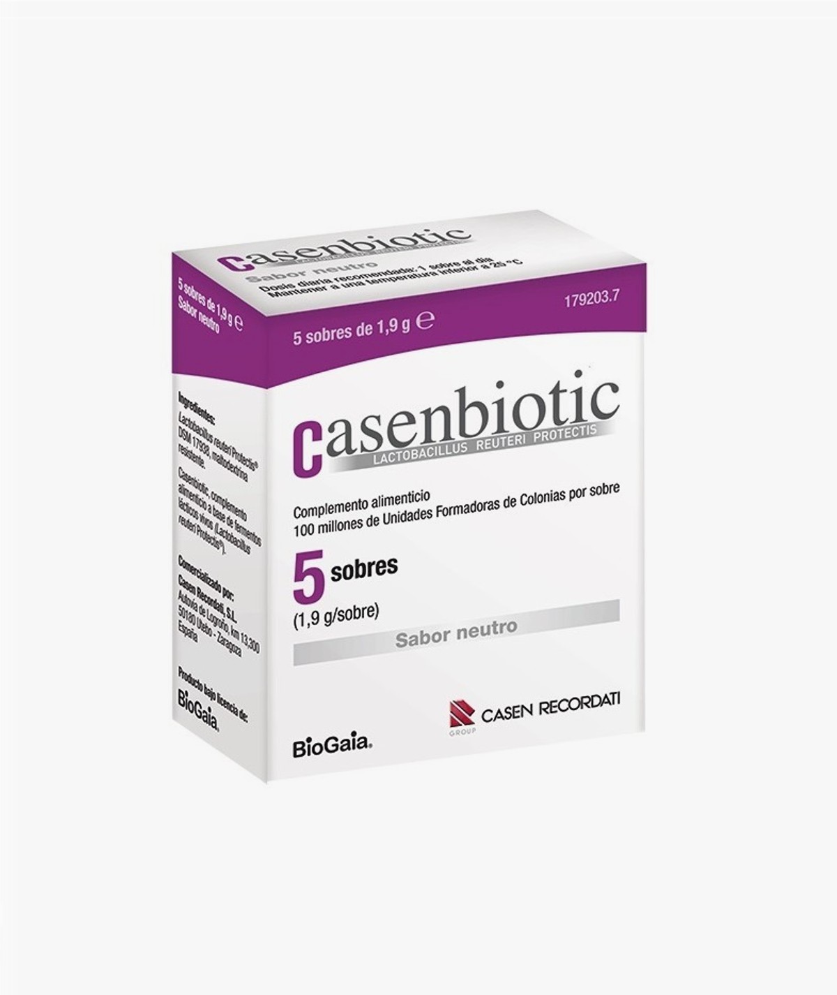 CASENBIOTIC 5 SOBRES 1,9 G SABOR NEUTRO