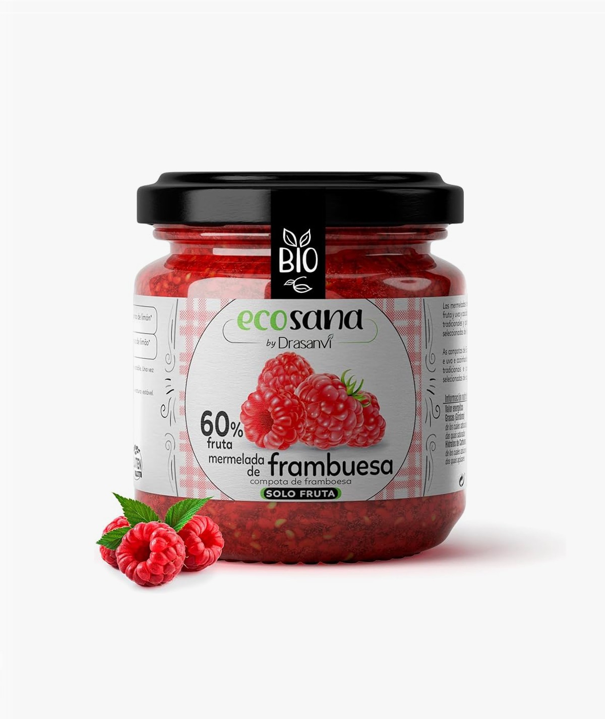 ECOSANA MERMELADA FRAMBUESA 255G