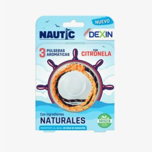DEXIN NAUTIC PULSERA AROMATICA CON CITRONELA 3 UNIDADES