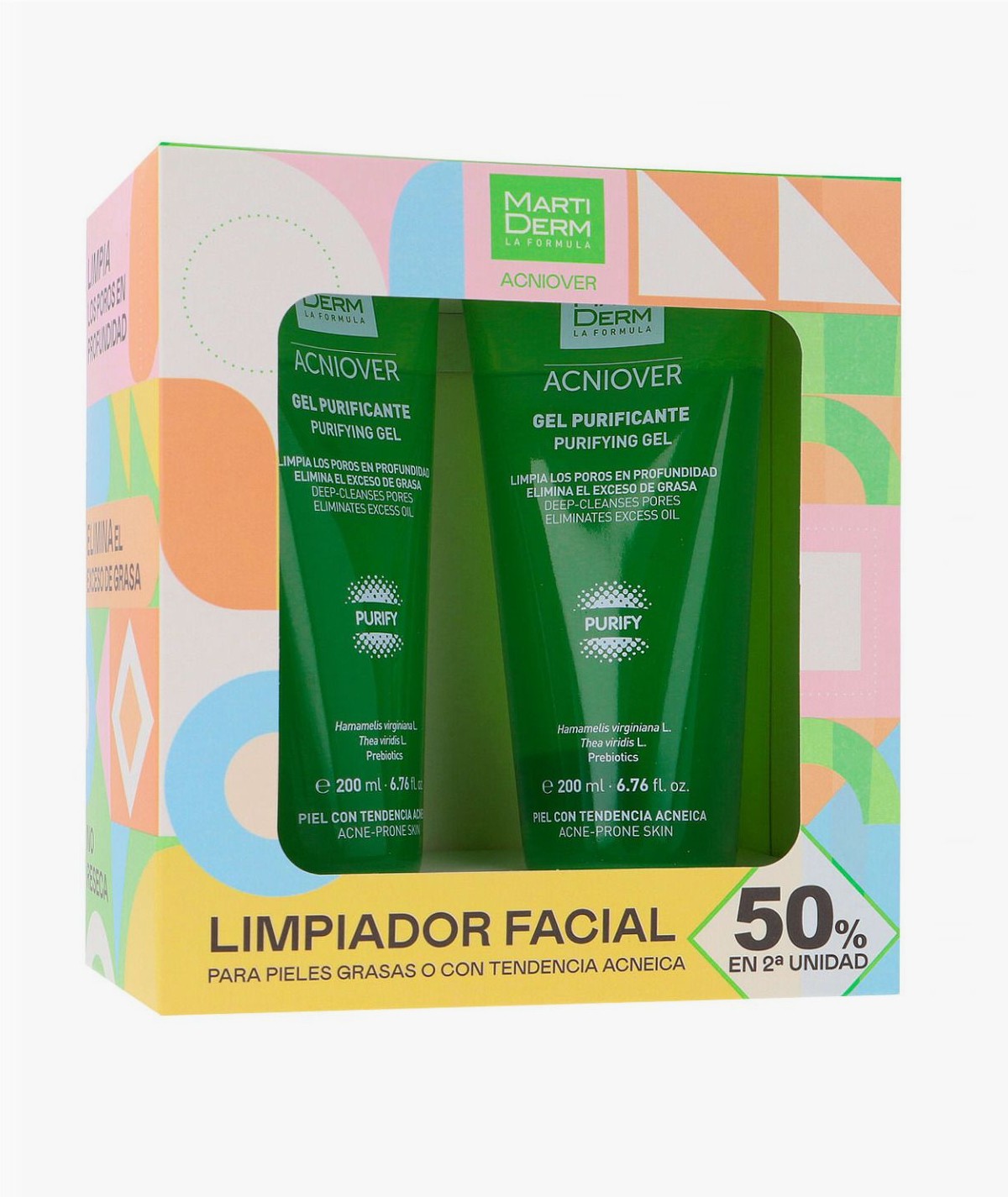 MARTIDERM DUPLO ACNIOVER GEL PURIFICANTE 200 ml + 200 ml