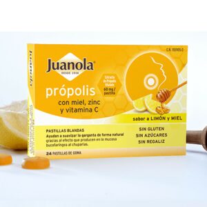 JUANOLA PROPOLIS PASTILLAS LIMON MIEL 24 PASTILLAS