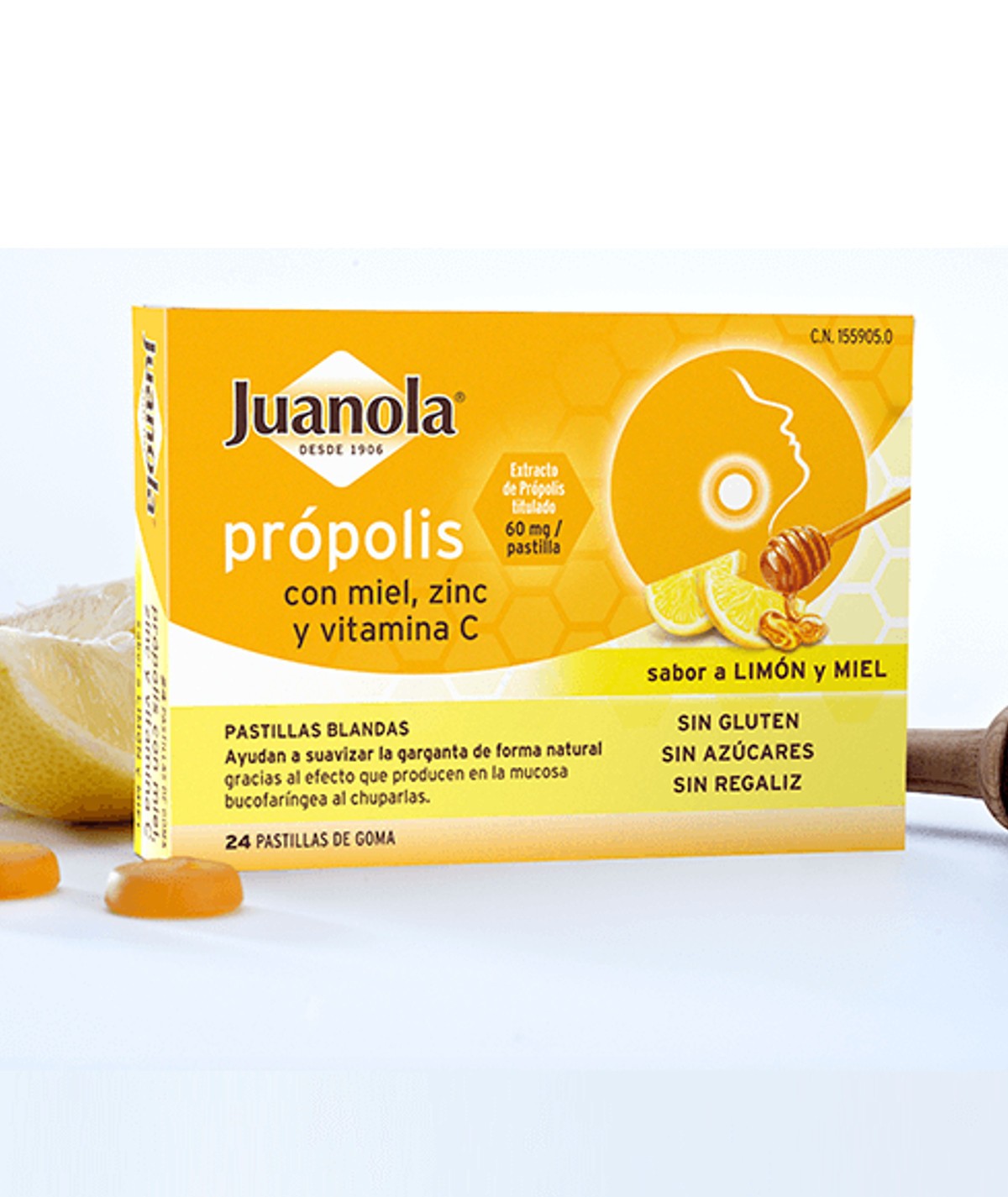 JUANOLA PROPOLIS PASTILLAS LIMON MIEL 24 PASTILLAS