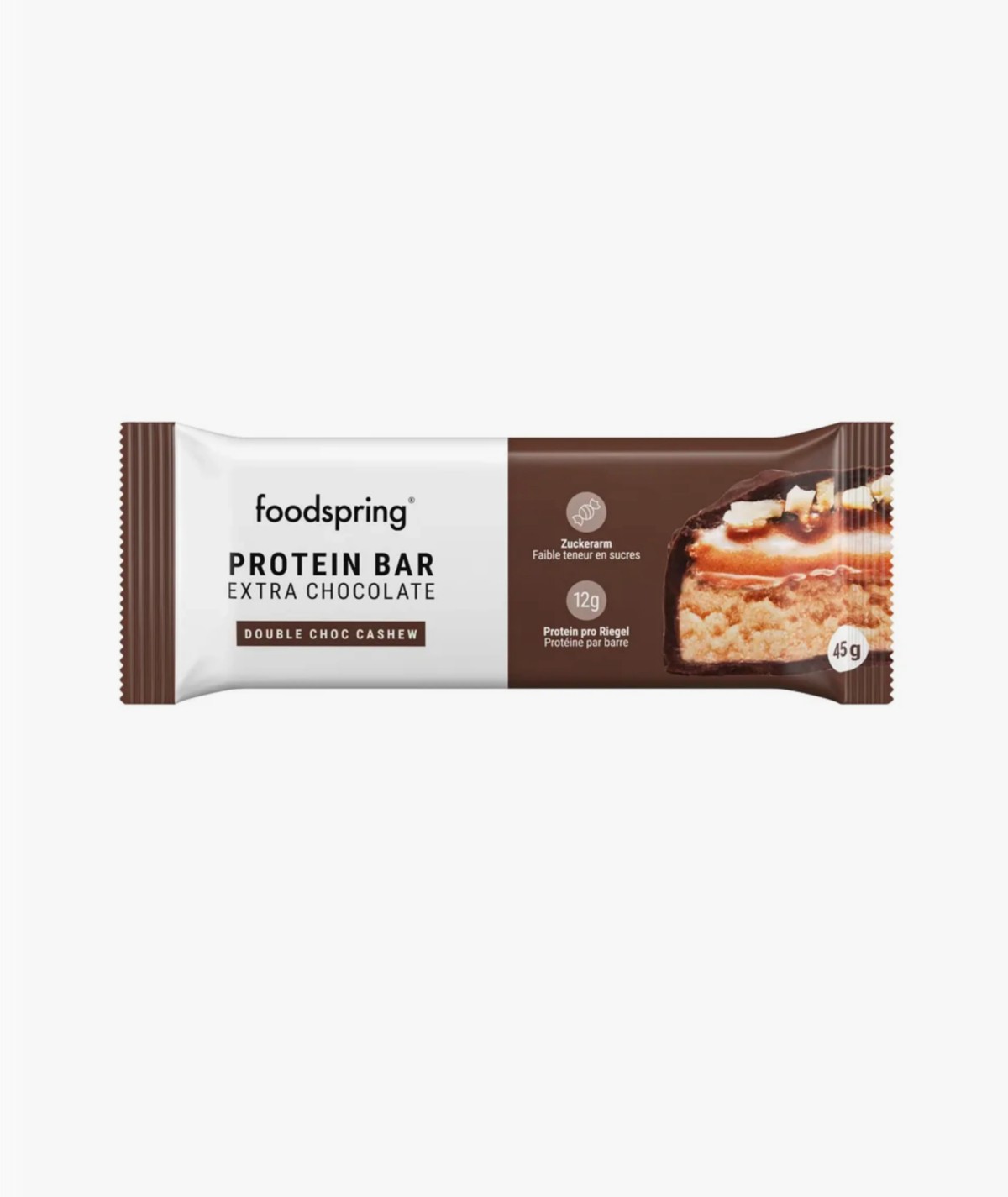 FOODSPRING PROTEIN BARRITA EXTRA DOUBLE CHOCOLATE CASHEW