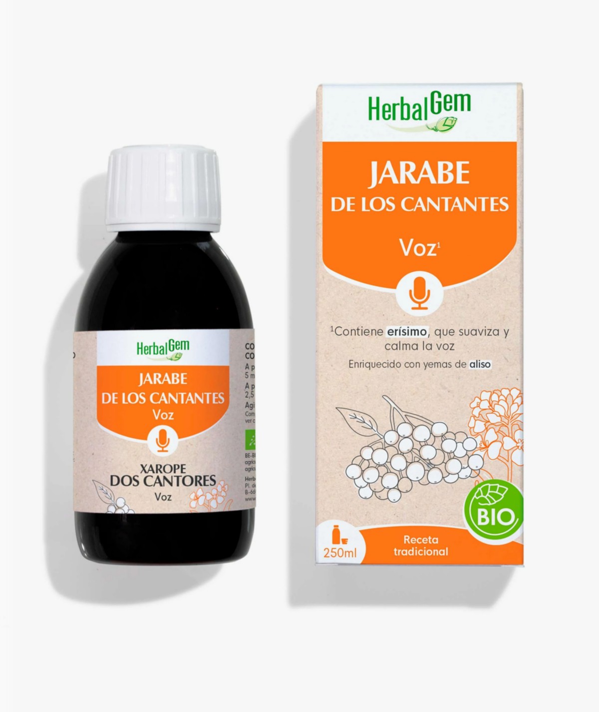 HERBALGEM JARABE DE LOS CANTANTES BIO 250 ML