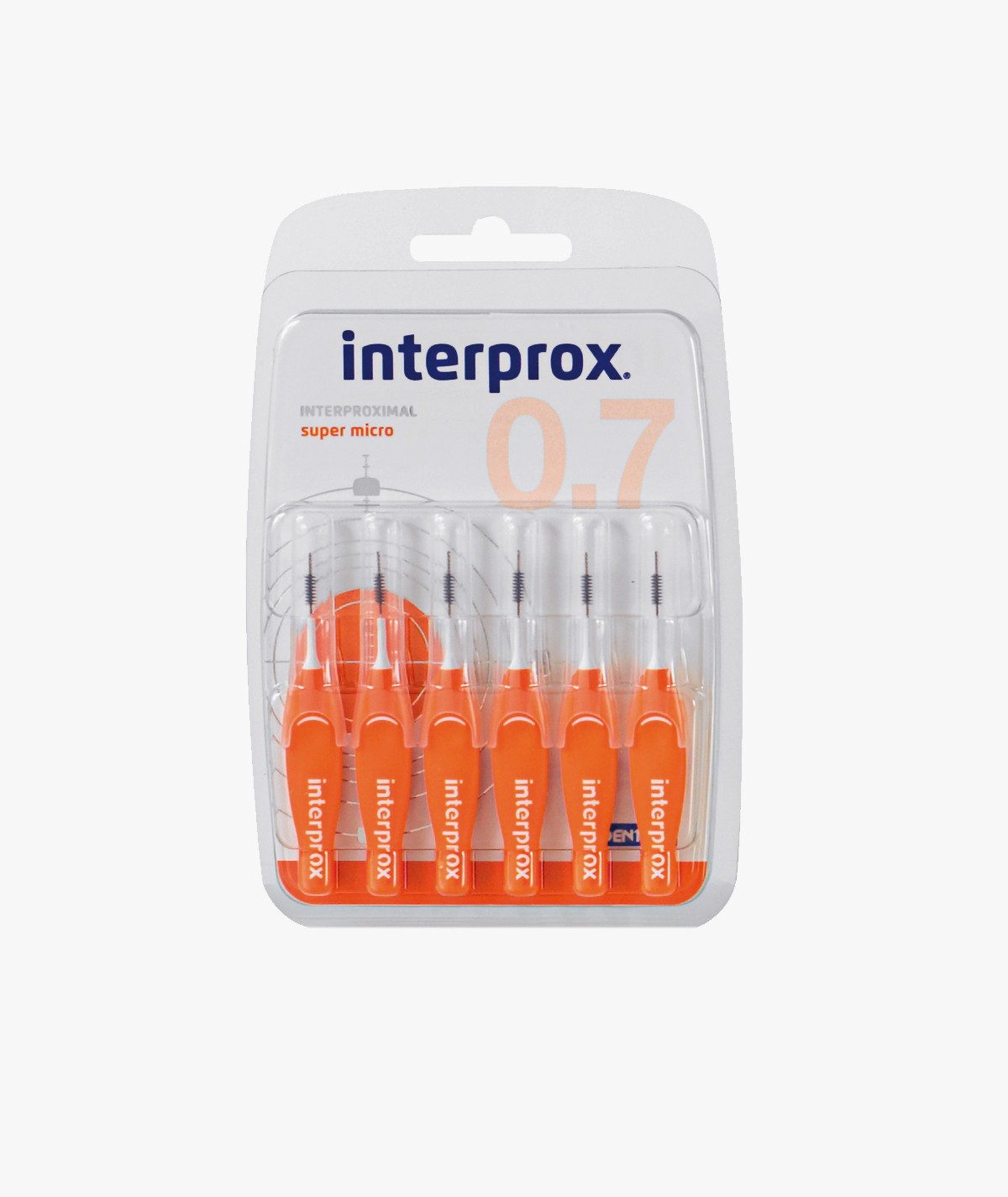 CEPILLO DENTAL INTERPROX SUPER MICRO 6 NARANJA