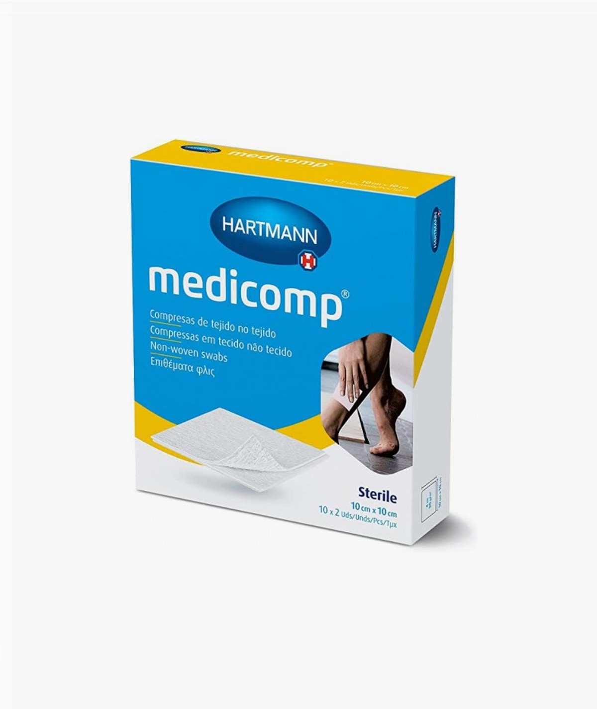MEDICOMP COMPRESAS APOSITO ESTERIL 10 X 10 CM 10 SOBRES 2 U