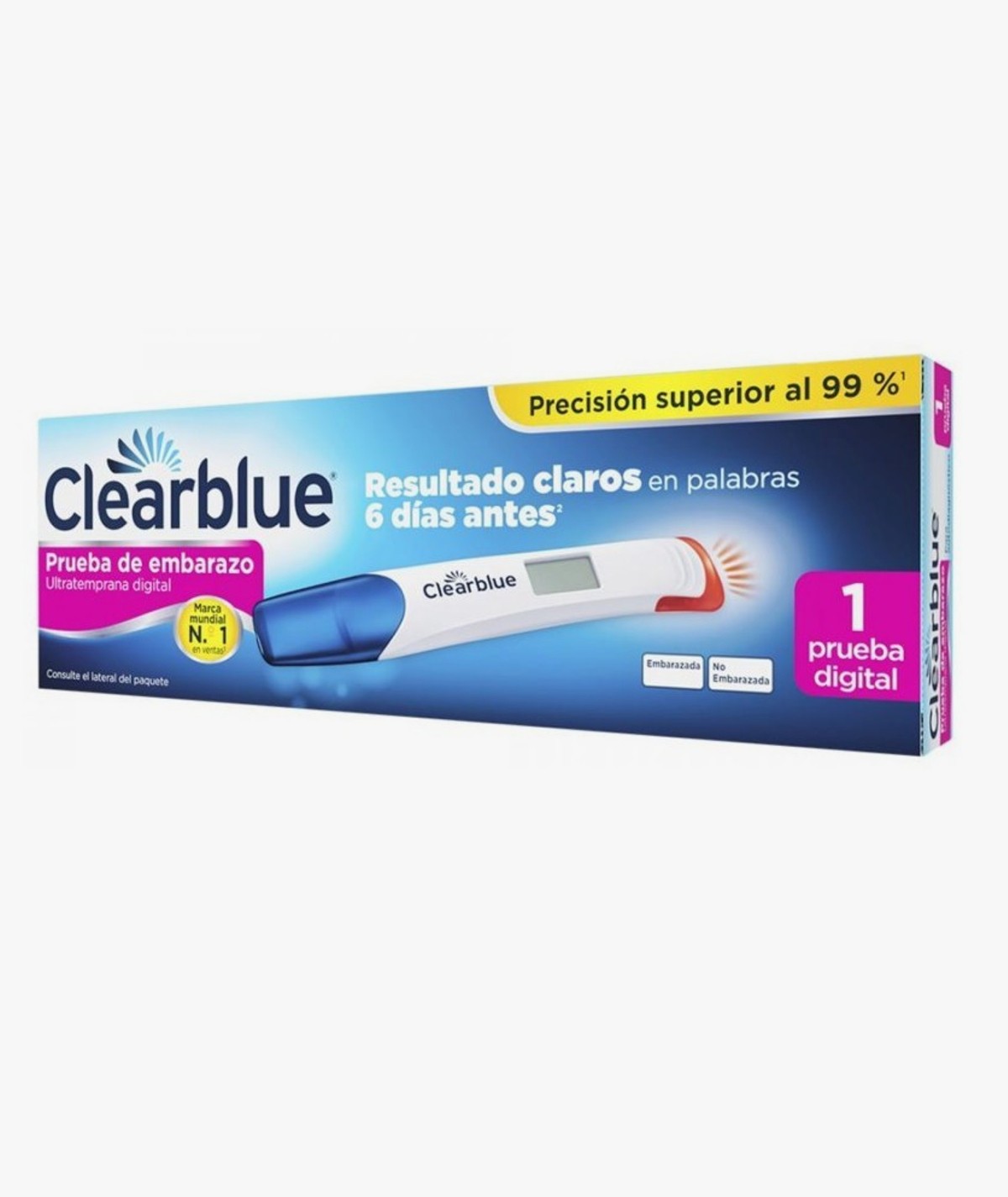 CLEARBLUE TEST DE EMBARAZO ULTRATEMPRANA DIGITAL 1 UNIDAD