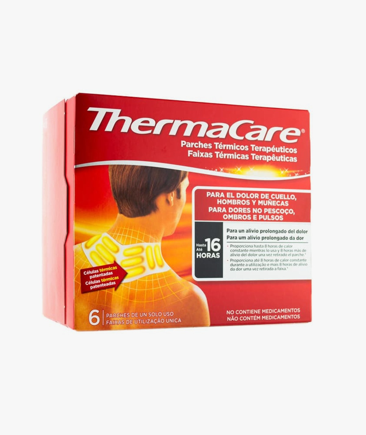 THERMACARE PARCHE TERMICO CUELLO HOMBRO MUNECA 6 PARCHES