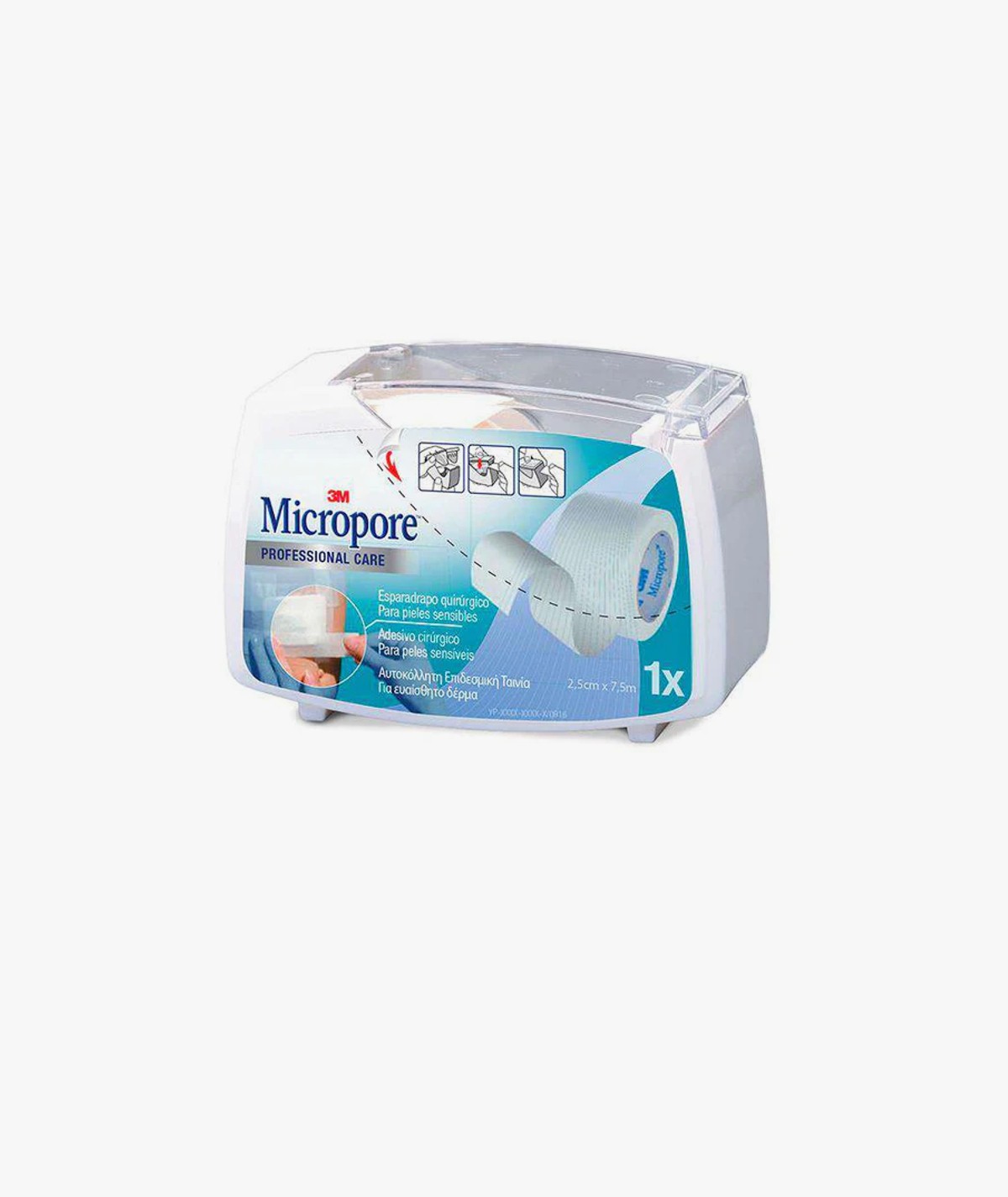 3M MICROPORE ESPARADRAPO HIPOALERGICO PAPEL PORTAR 1 UNIDAD 7,5X2,5