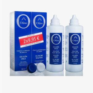 OUNE LENTES DE CONTACTO BLANDAS SOLUCION UNICA 360 ML + 360 ML