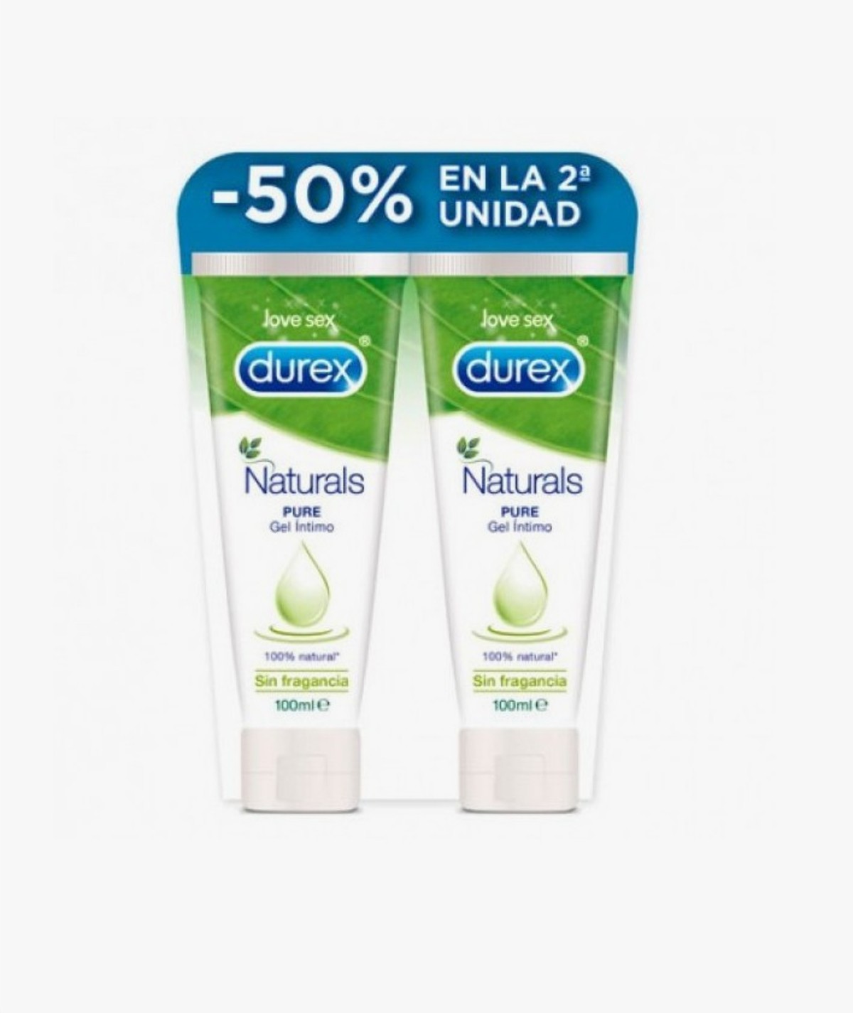 DUREX NATURALS INTIMATE GEL 2 U X 100 ML