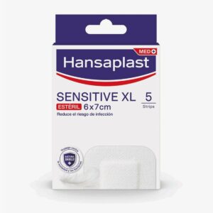 HANSAPLAST SENSITIVE XL APOSITO ESTERIL 5 UNIDADES 7 CM X 6