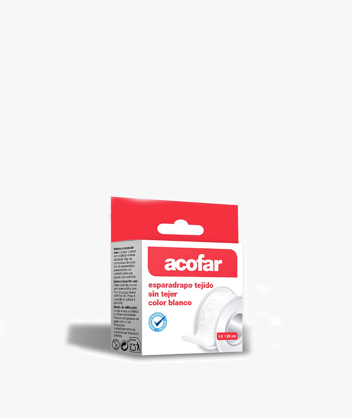 ACOFAR ESPARADRAPO TEJIDO SIN TEJER 1 UNIDAD 5 M X 2,5 CM