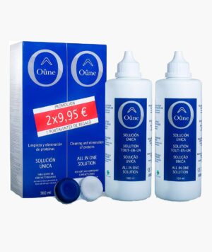 OAUNE SOLUCION UNICA LENTES DE CONTACTO BLANDAS 2 ENVASES 360 ML