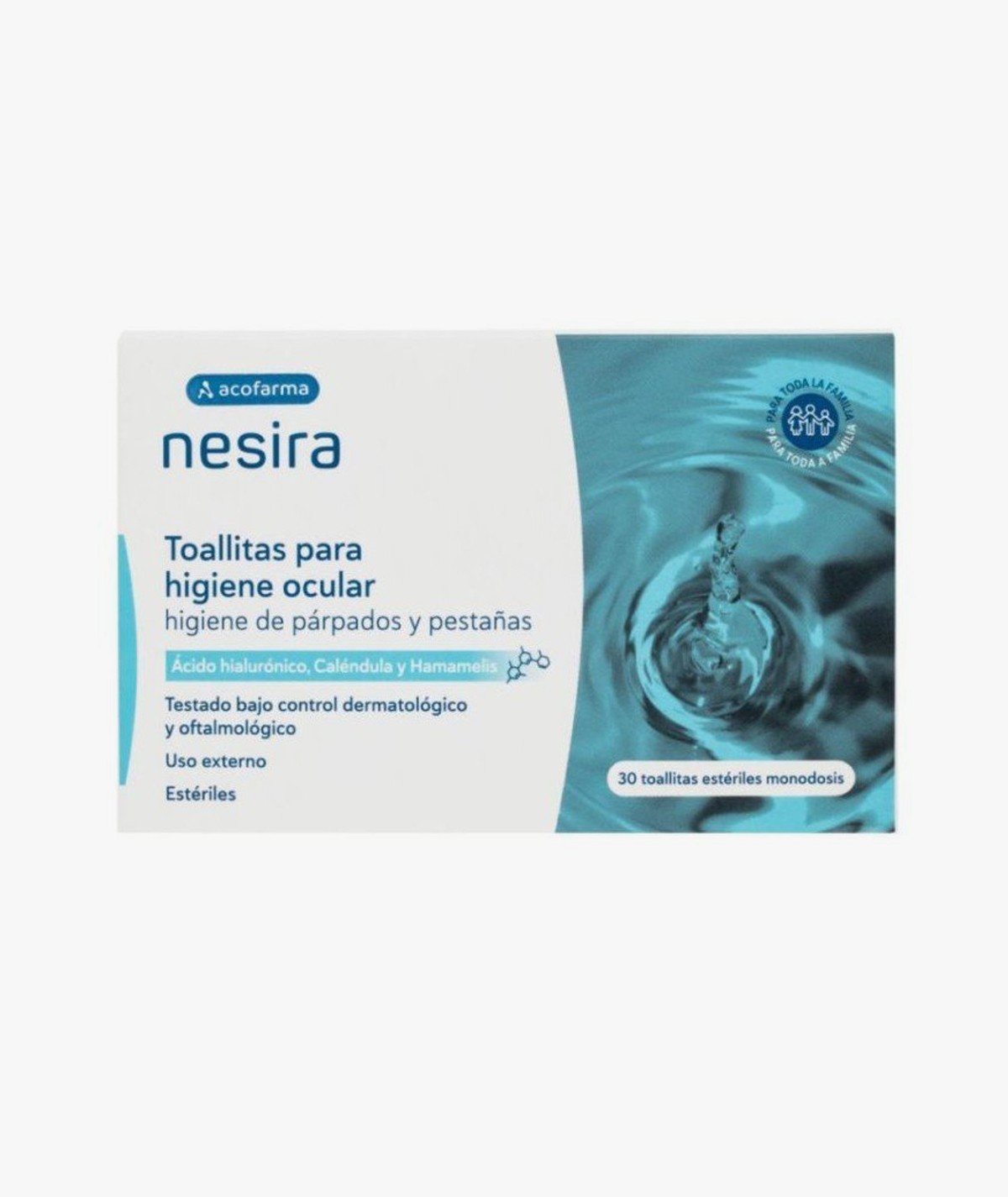 ACOFARMA NESIRA TOALLITAS PARA HIGIENE OCULAR 30 UNIDADES