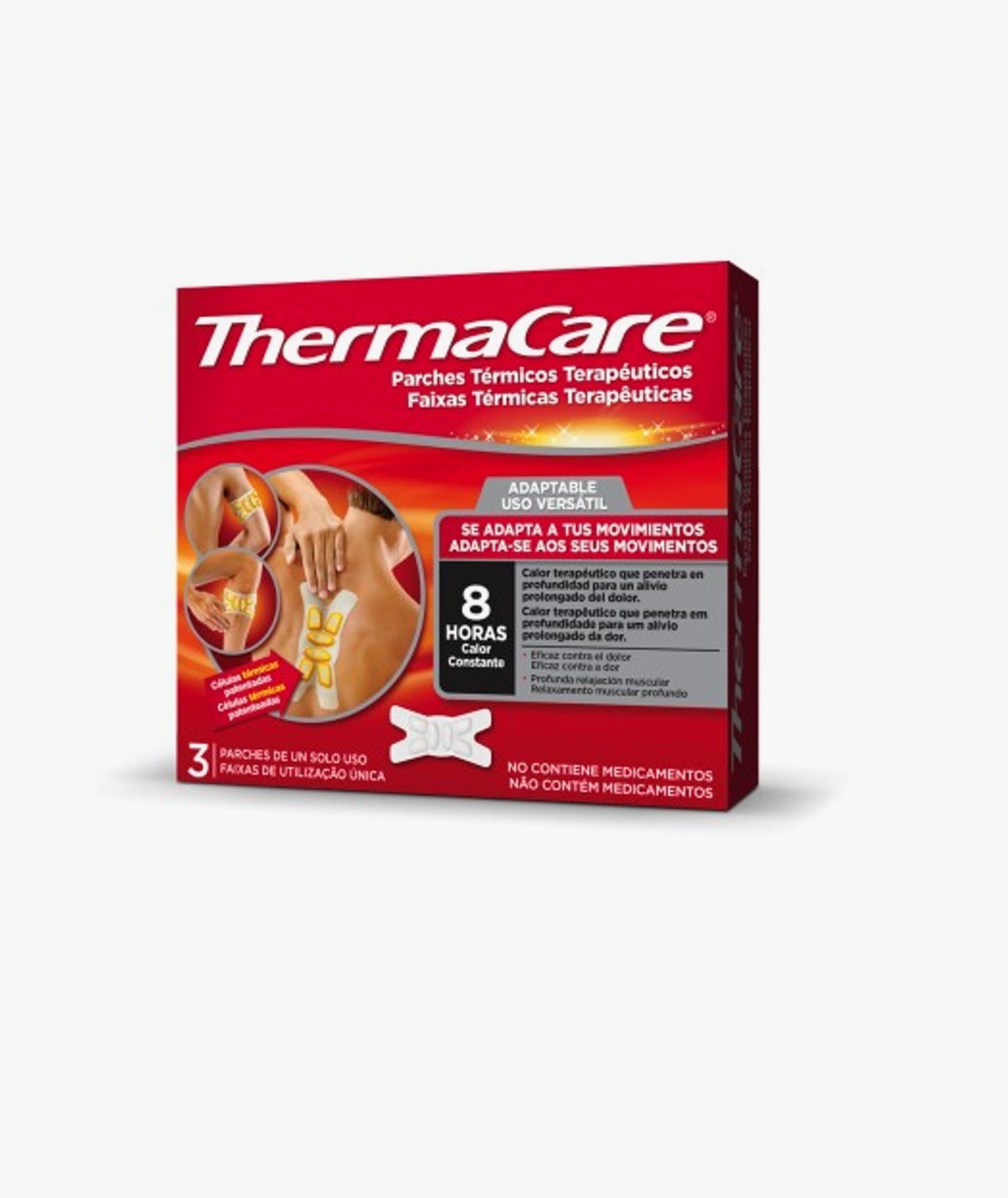 THERMACARE PARCHES TERMICOS ADAPTABLES 3 PARCHES