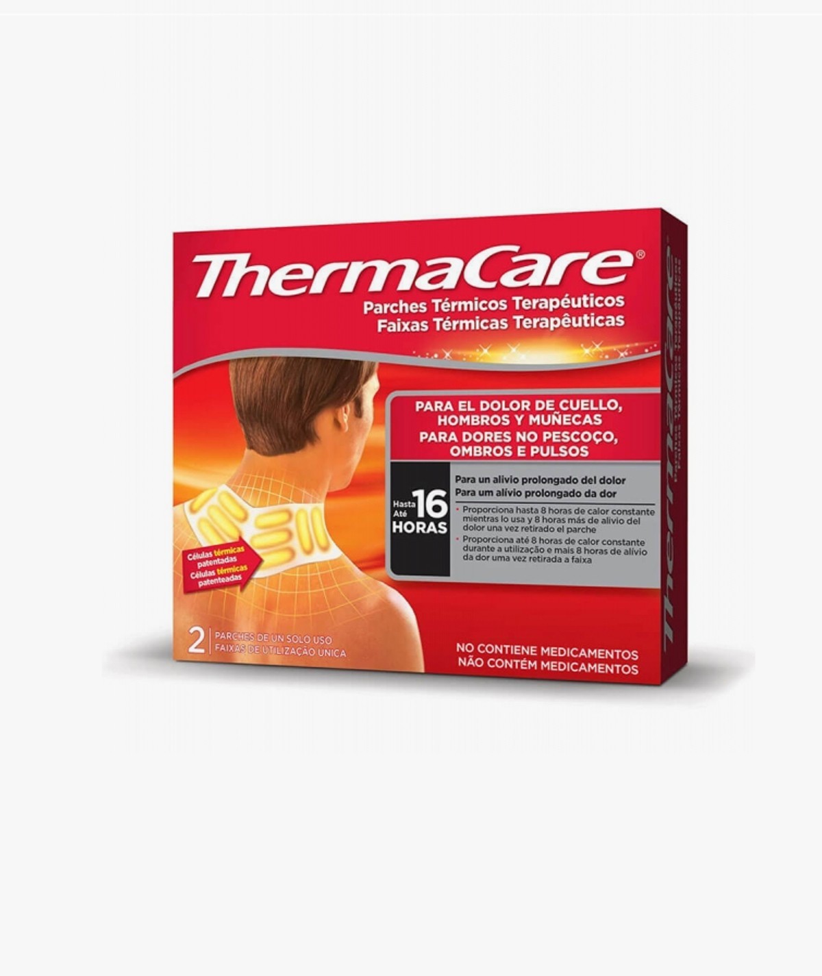 THERMACARE PARCHE TERMICO CUELLO HOMBRO MUNECA 2 PARCHES