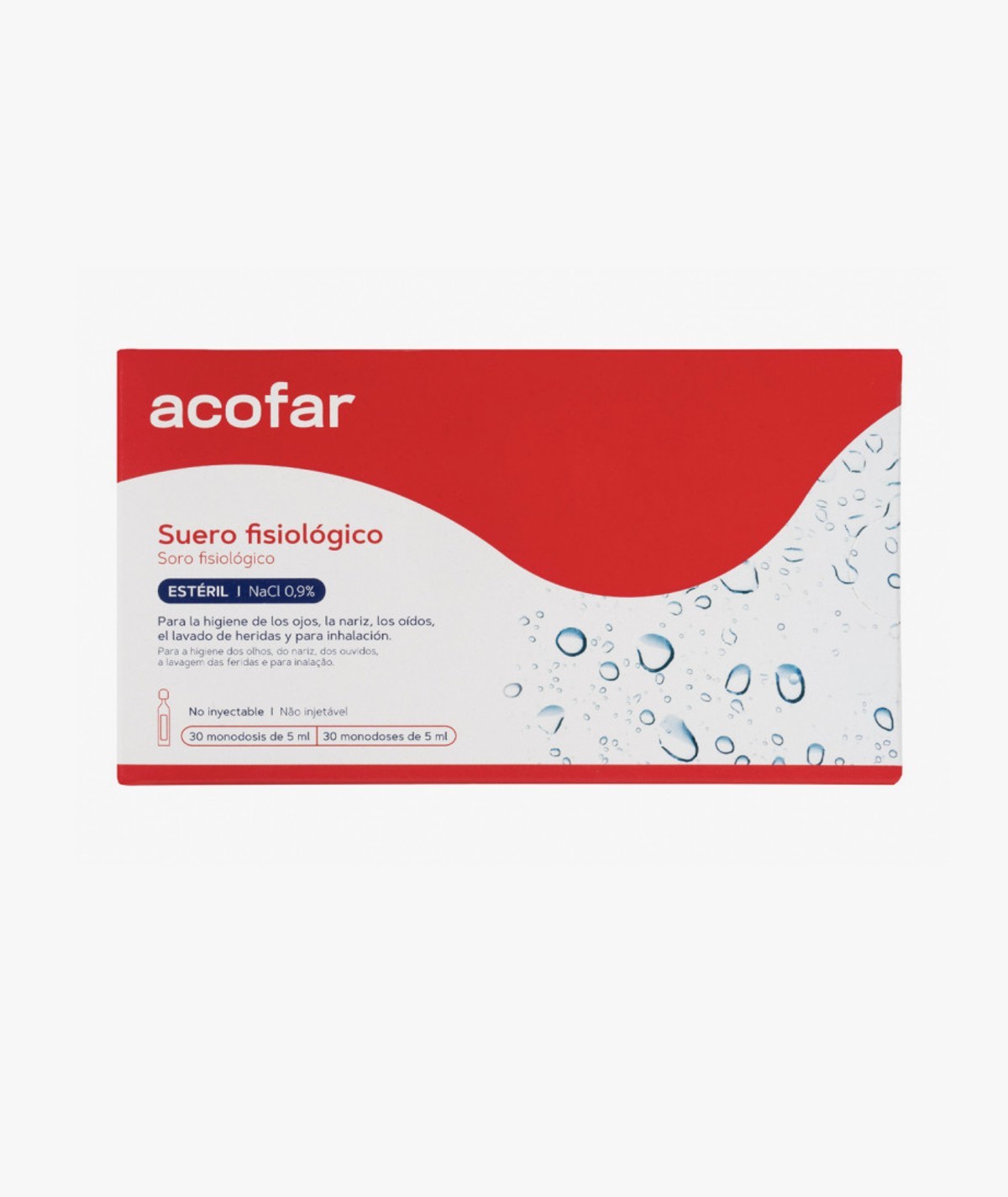 ACOFAR SUERO FISIOLOGICO ESTERIL 30 MONODOSIS 5 ML