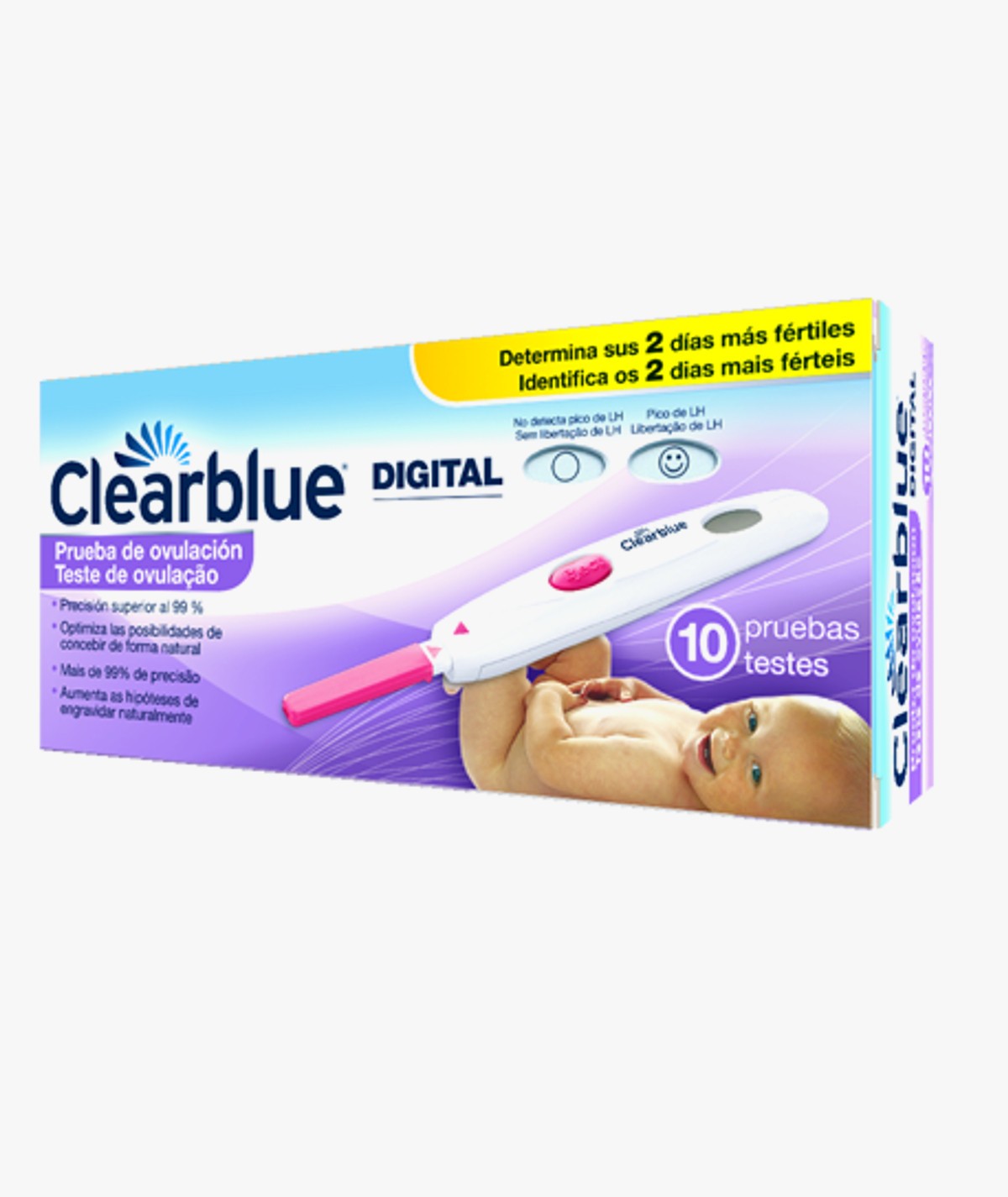 CLEARBLUE TEST DE OVULACION DIGITAL 10 UNIDADES