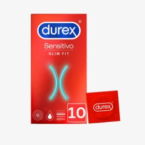 DUREX SENSITIVO SLIM FIT PRESERVATIVOS 10 UNIDADES