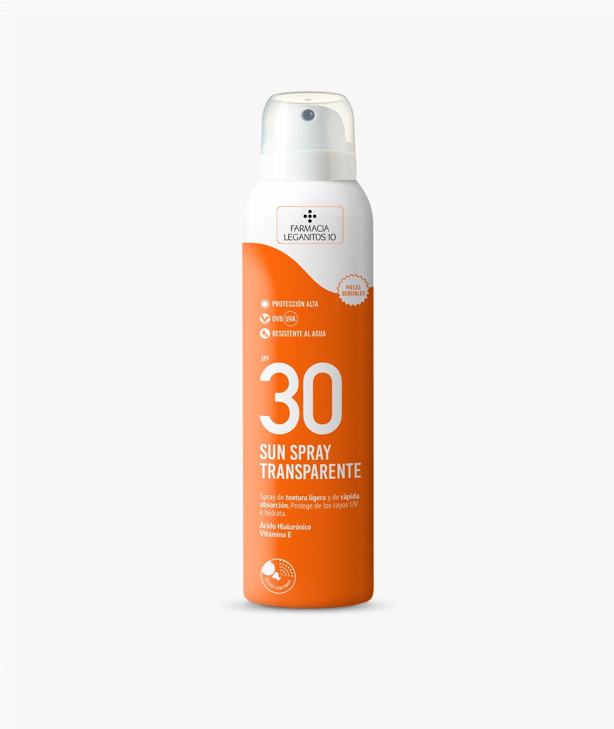 FARMACIA LEGANITOS 10 SUN SPRAY TRANSPARENTE SPF30 200 ML