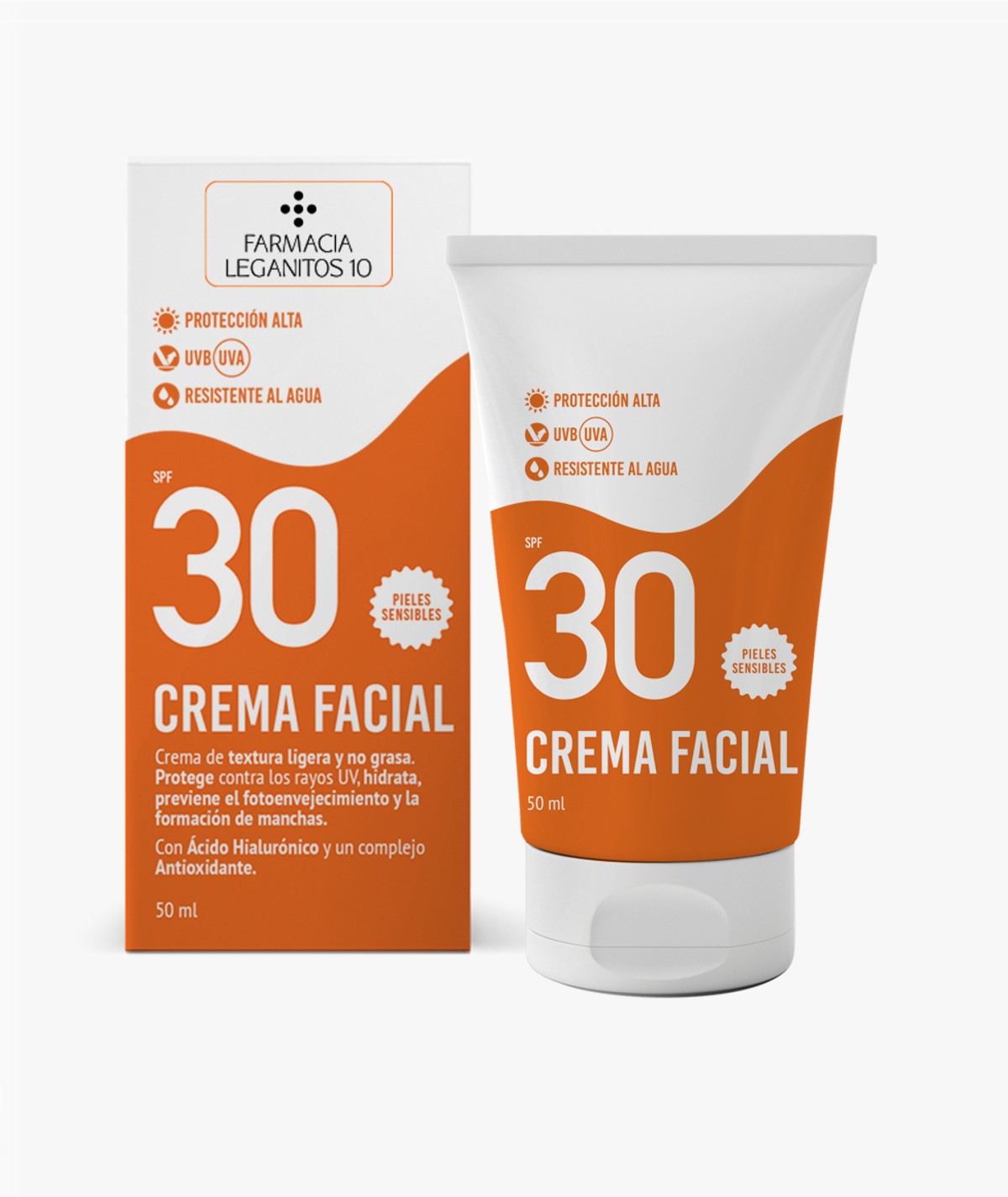 FARMACIA LEGANITOS 10 SUN CREMA FACIAL 30+ 50 ML