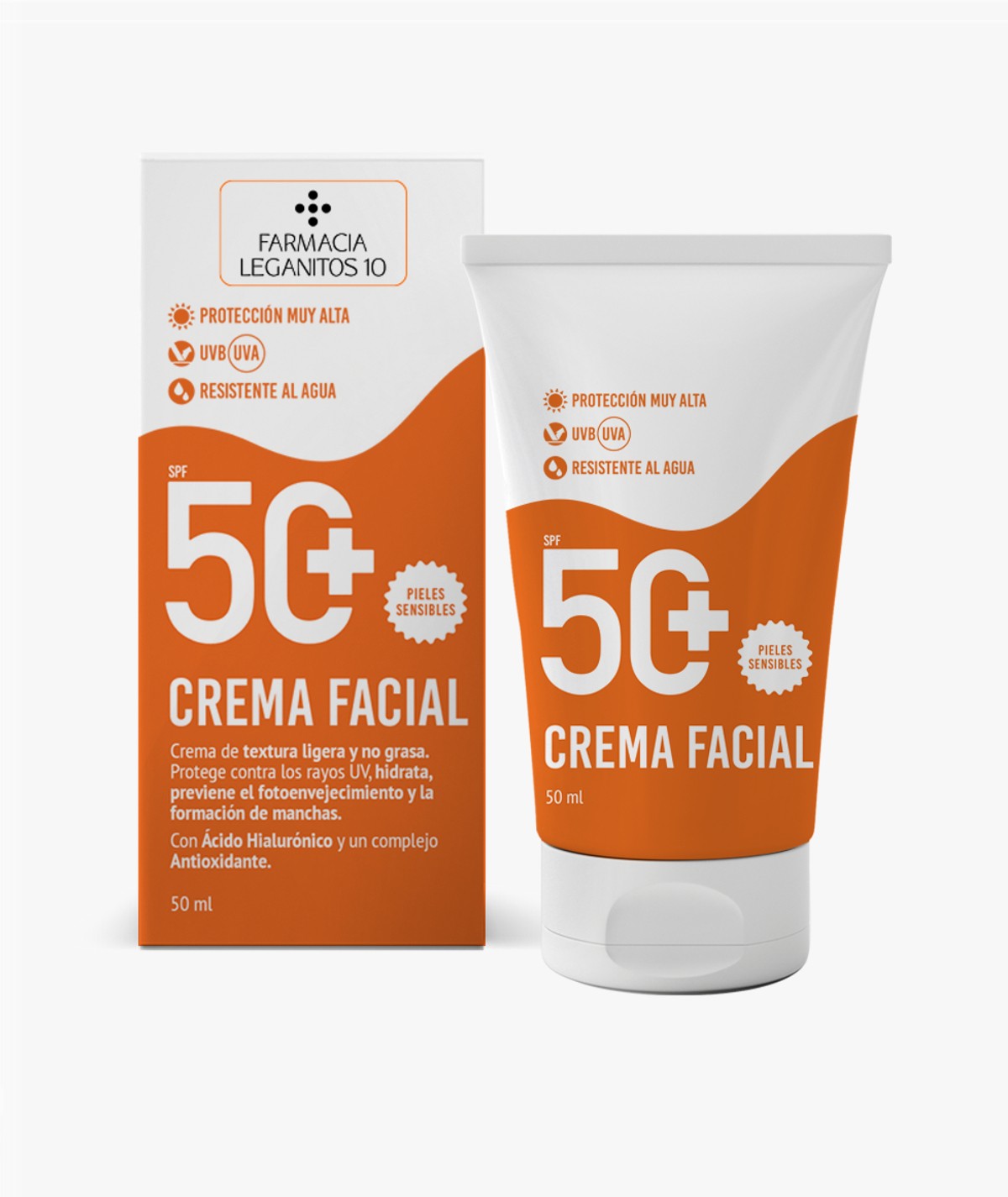 FARMACIA LEGANITOS 10 SUN CREMA FACIAL 50+ 50 ML